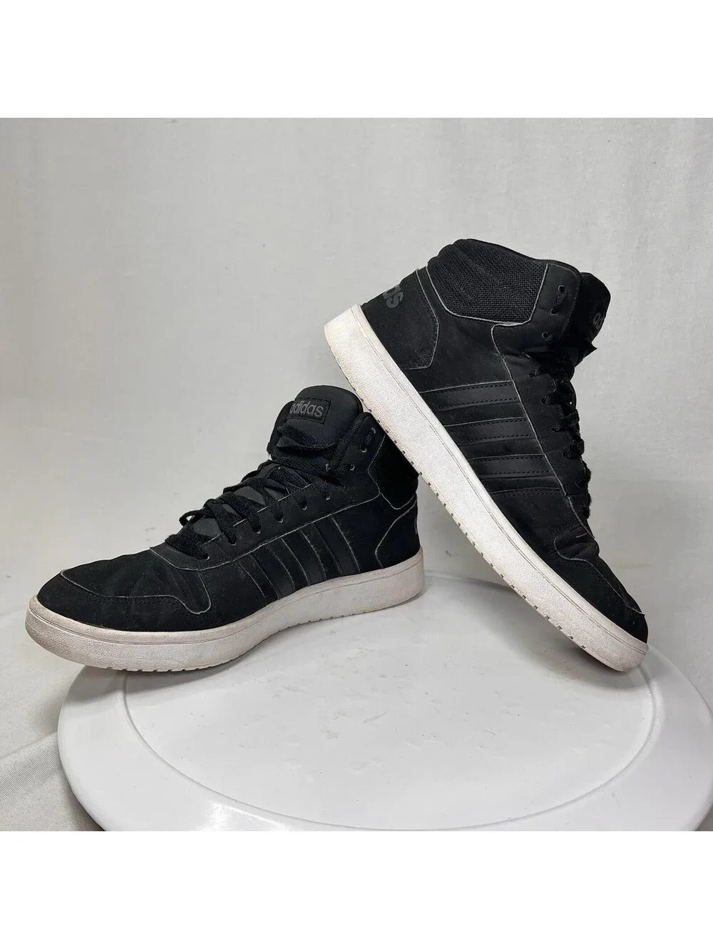Adidas Hoops 2.0 Mid Black Carbon DB0113 Size 12
